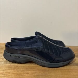 Easy Spirit Traveltime Navy Blue Slip-on Mule Comfort Shoe| Womens Size 10W